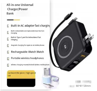 5-in-1 Magnetic Wireless Power Bank